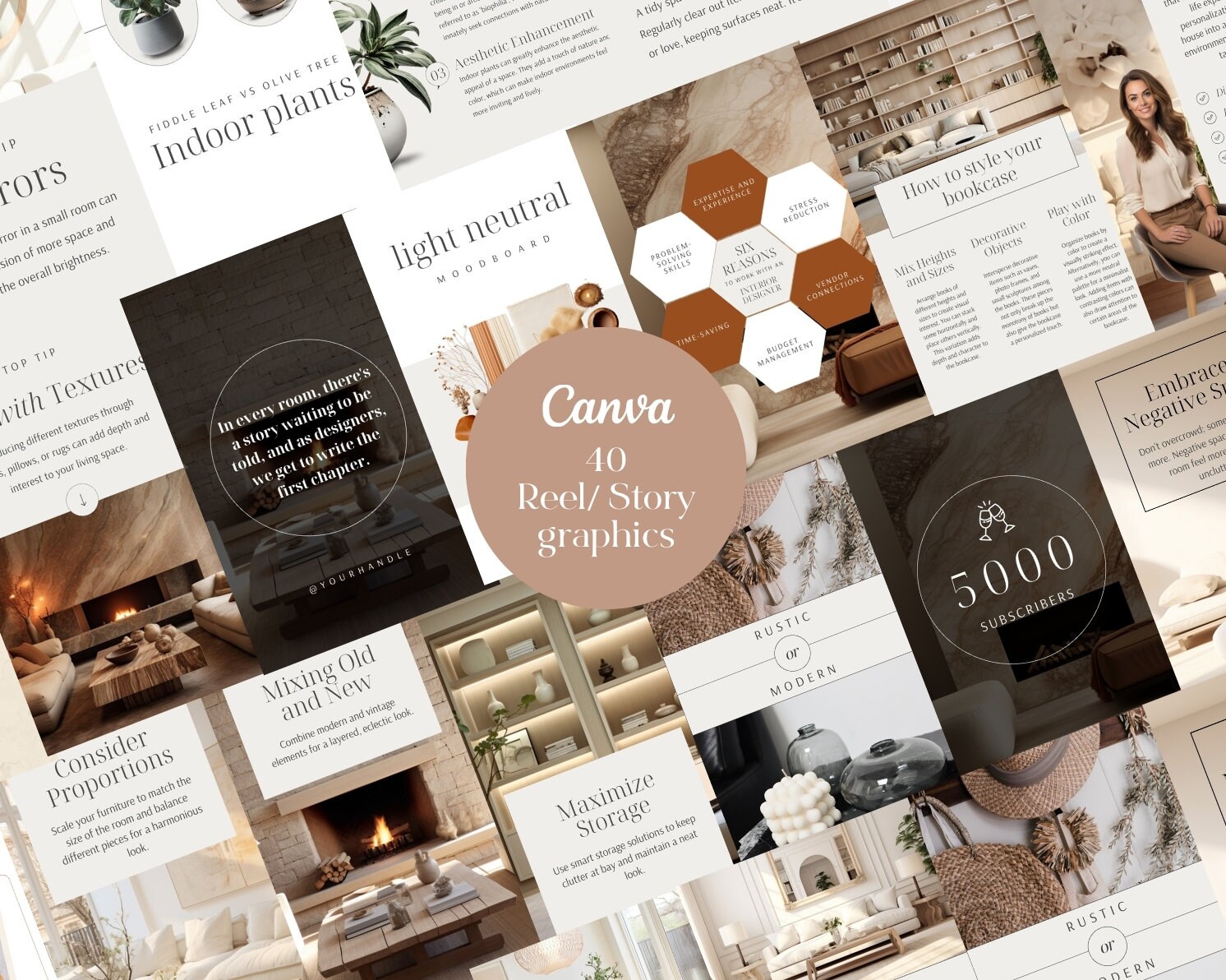 Interior Design Social Media Interior Design Canva Templates Interior ...