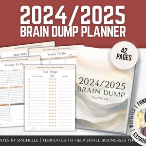 Brain Dump Planner, ADHD Daily Planner, Productivity, Priority Matrix, Thoughts Organizer, To Do List, ADHD Brain Dump, Printable Planner