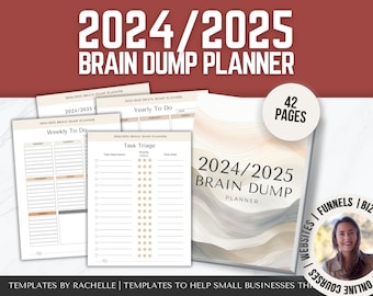 Brain Dump Planner, ADHD Daily Planner, Productivity, Priority Matrix, Thoughts Organizer, To Do List, ADHD Brain Dump, Printable Planner
