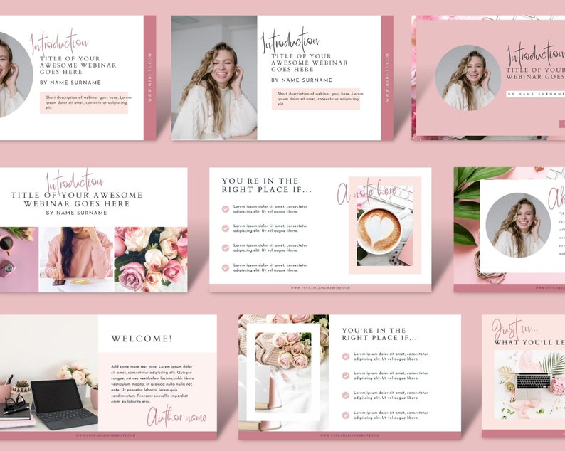 Course Slide Pack Canva Slide Deck Template inar Slide Etsy