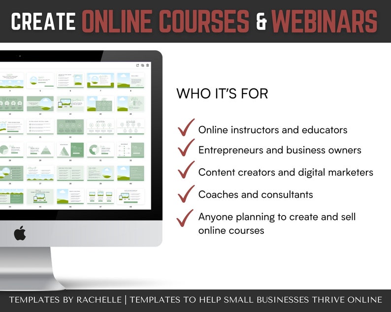 Course Slide Pack, Canva Slide Deck Template, Webinar Slide Template ...