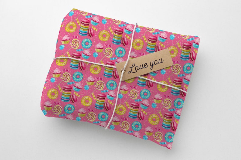 Candyland Wrapping Paper a Cute Candyland Decor for a Girl Etsy