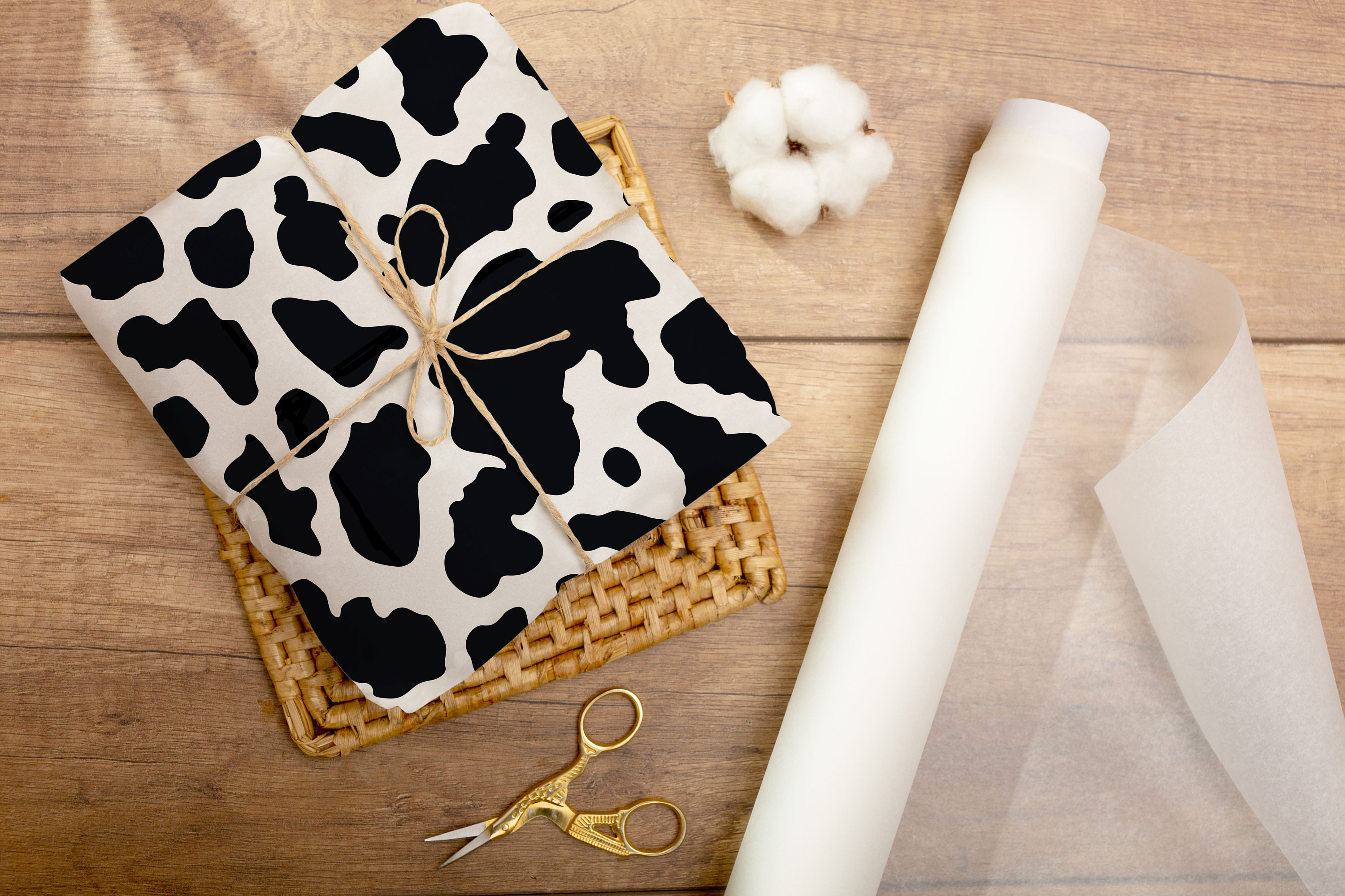 Cow Wrapping Paper Wrap to Gift for Cow Lovers Cute Cow Etsy
