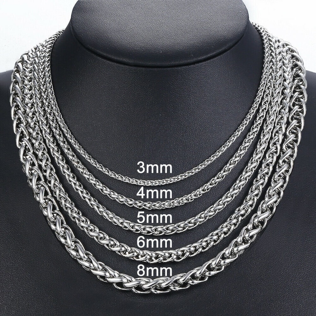 Wheat Necklace Braided Wheat Chain Link Necklace Braided Necklace