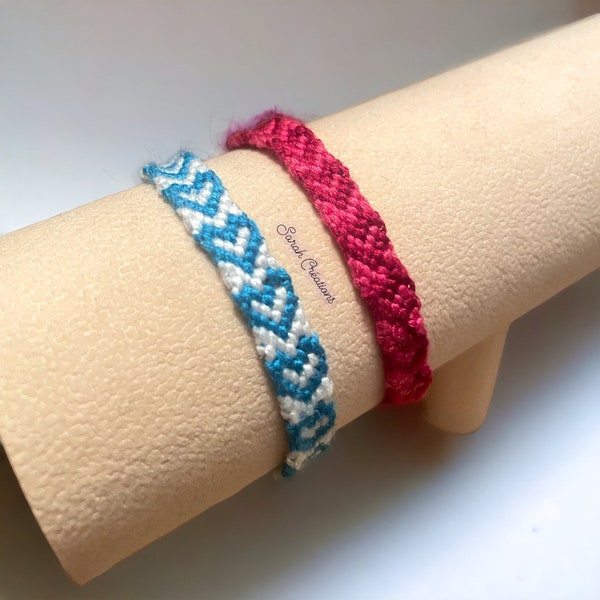 Bracelet Brésilien Cœur - fait main - coton