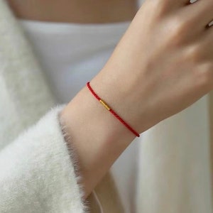 Customized Minimalist Style Extremely Thin Red String Bracelet/Anklet(Multi Colours Available) - Lucky red bracelet - Red String Bracelet