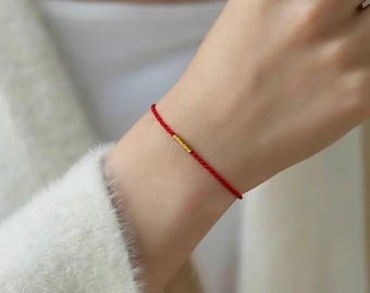 Customized Minimalist Style Extremely Thin Red String Bracelet/Anklet(Multi Colours Available) - Lucky red bracelet - Red String Bracelet