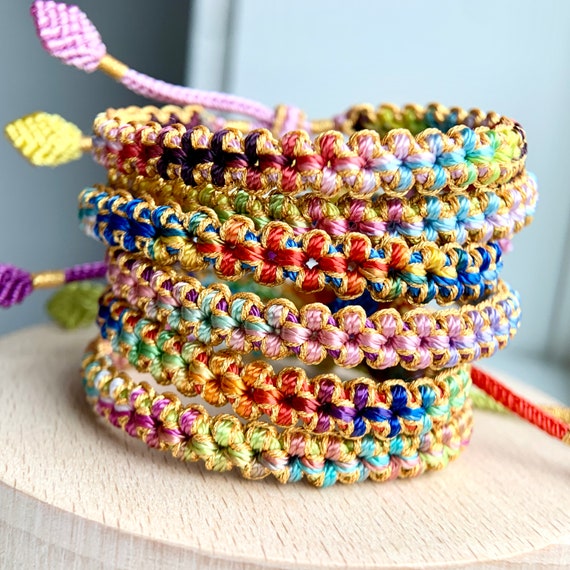 Braided flower bracelet deals