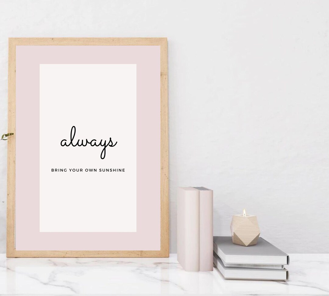 Pink Motivational Wall Art Digital Prints Digital Art Home Etsy