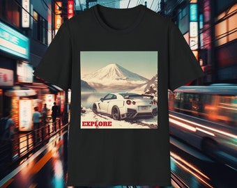 R35 Skyline Explore Tee, Unisex Softstyle T-Shirt For men woman child