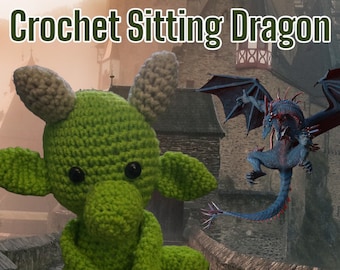 Crochet Sitting Dragon