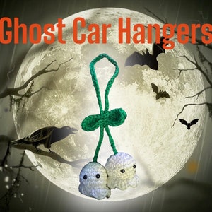 Crochet Ghost Car Hangers