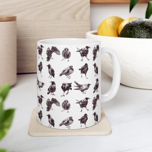 Crow Gang Mug, Crow Coffee Mug, Bird Mug, Birding Coffee Mug, Bird Gifts, Crow Tea Mug, Bird Owner Mug, Gift for crow lover, Cute Crows Mug