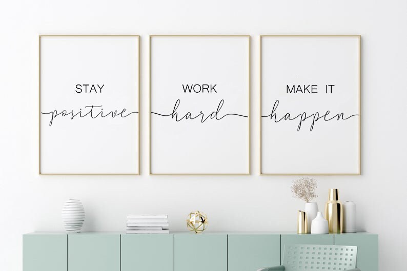 Office Wall Art Gallery Printable Set of 3, Home Decor, Office Decor ...