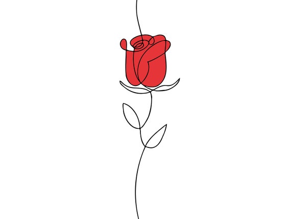 Free Vectors | rose line drawing