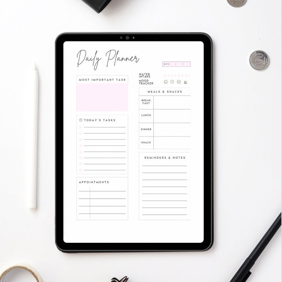 Digital Planner Printable Planner Daily Planner Weekly - Etsy