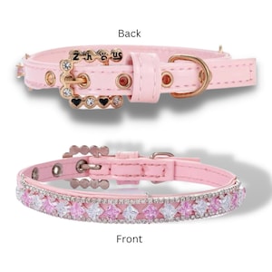 Pink Rhinestone Pet Collar, Free Shipping