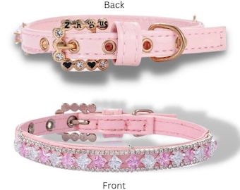 Pink Rhinestone Pet Collar, Free Shipping