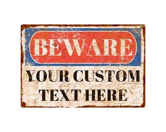 Retro Beware of Wife Alüminyum Levha, Vintage Duvar Dekorasyon Tabelası, Metal E