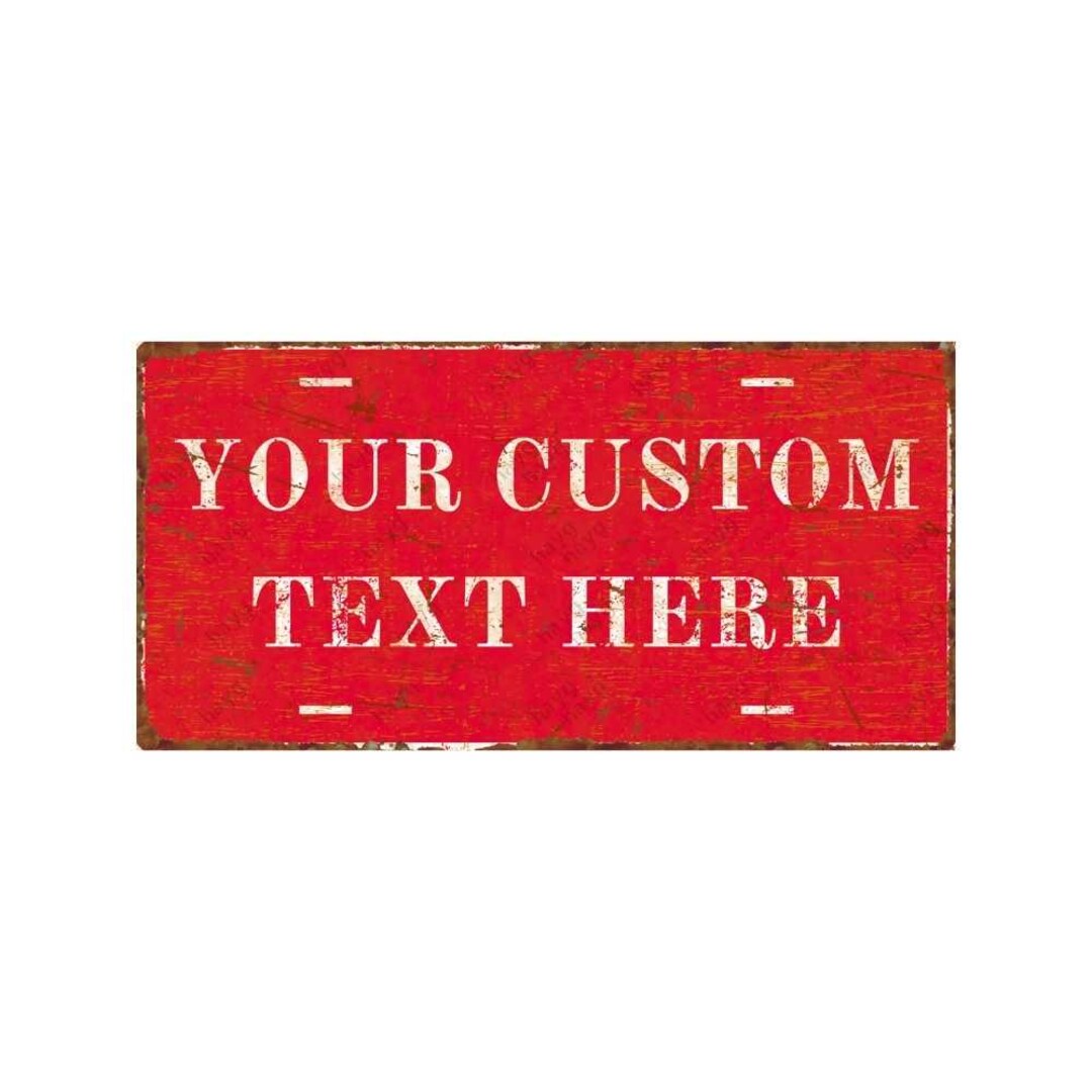 Custom Retro Red Aluminum Sign: Personalized Vintage Decor - Etsy