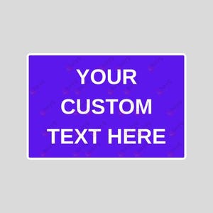 &quot;Personalisiertes blaues Zaunschild &quot;&quot;Create your yourself&quot;&quot; - Hintergründiges Schild für Weihnachtszäune.&quot;