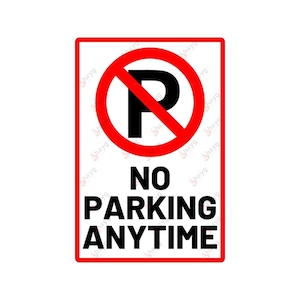 Durable No Parking Anytime Aluminum Sign – Rustproof Outdoor Warning Plaque