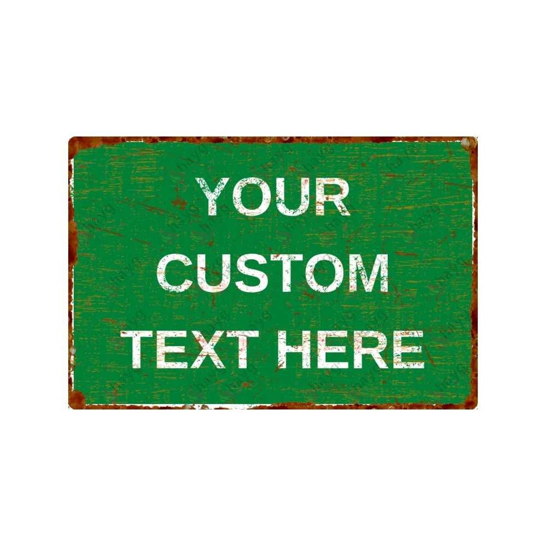 Vintage-style Personalized Green Wall Sign – Custom Rust-look Delivery ...