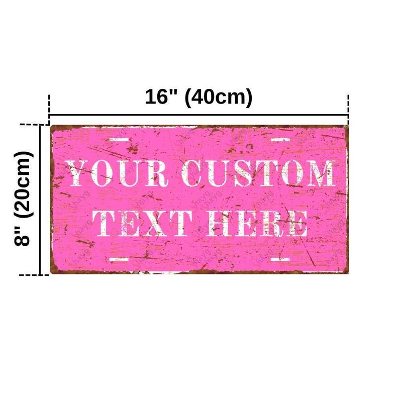 Custom Pink Rust-look Aluminum Sign – Personalized Home Decor Plaque - Etsy