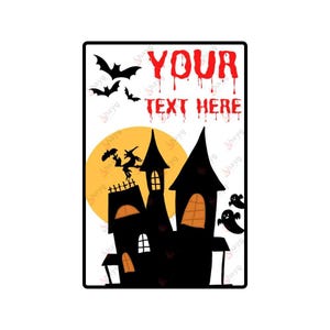 Custom Halloween Sign: Personalized Spooky Haunted House Aluminum Decor