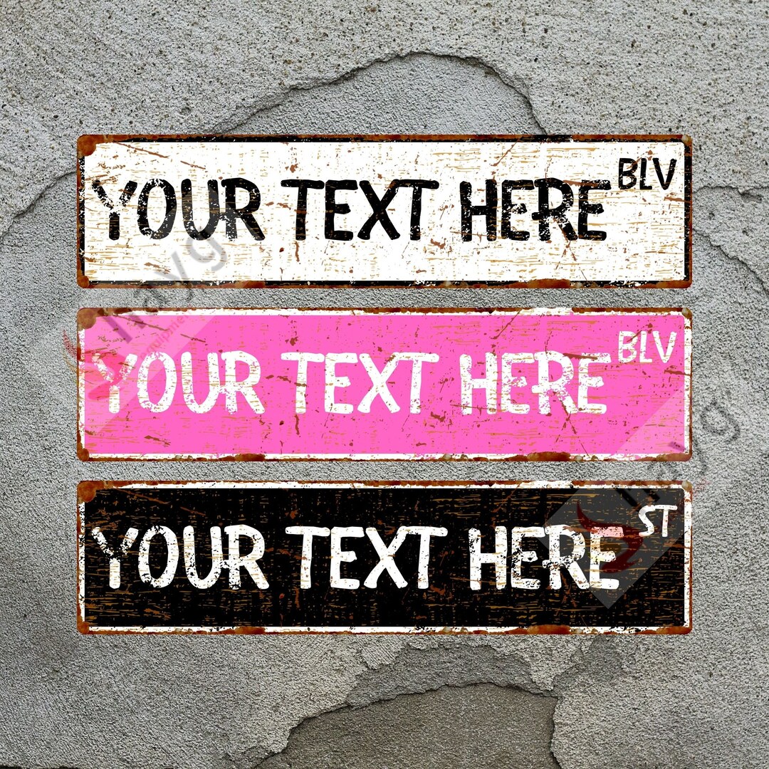 Customized Metal Street Sign Decorative Vintage Garage Sign Etsy