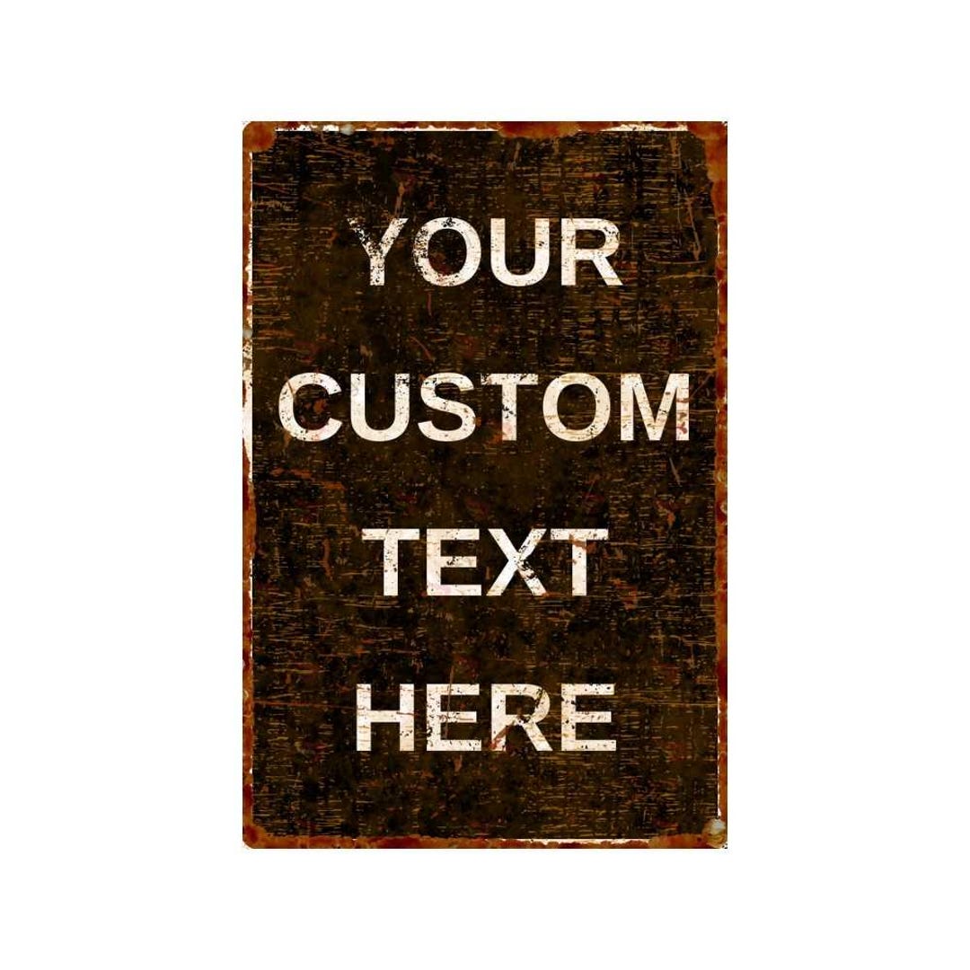 Custom Distressed Black Metal Sign: Rustic Teen Room Decor - Etsy