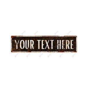 Personalized Rusty Black Metal Street Sign: Custom Garage or Man Cave Decor