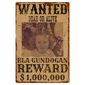 Custom Wanted Metal Sign: Personalized Western Decor