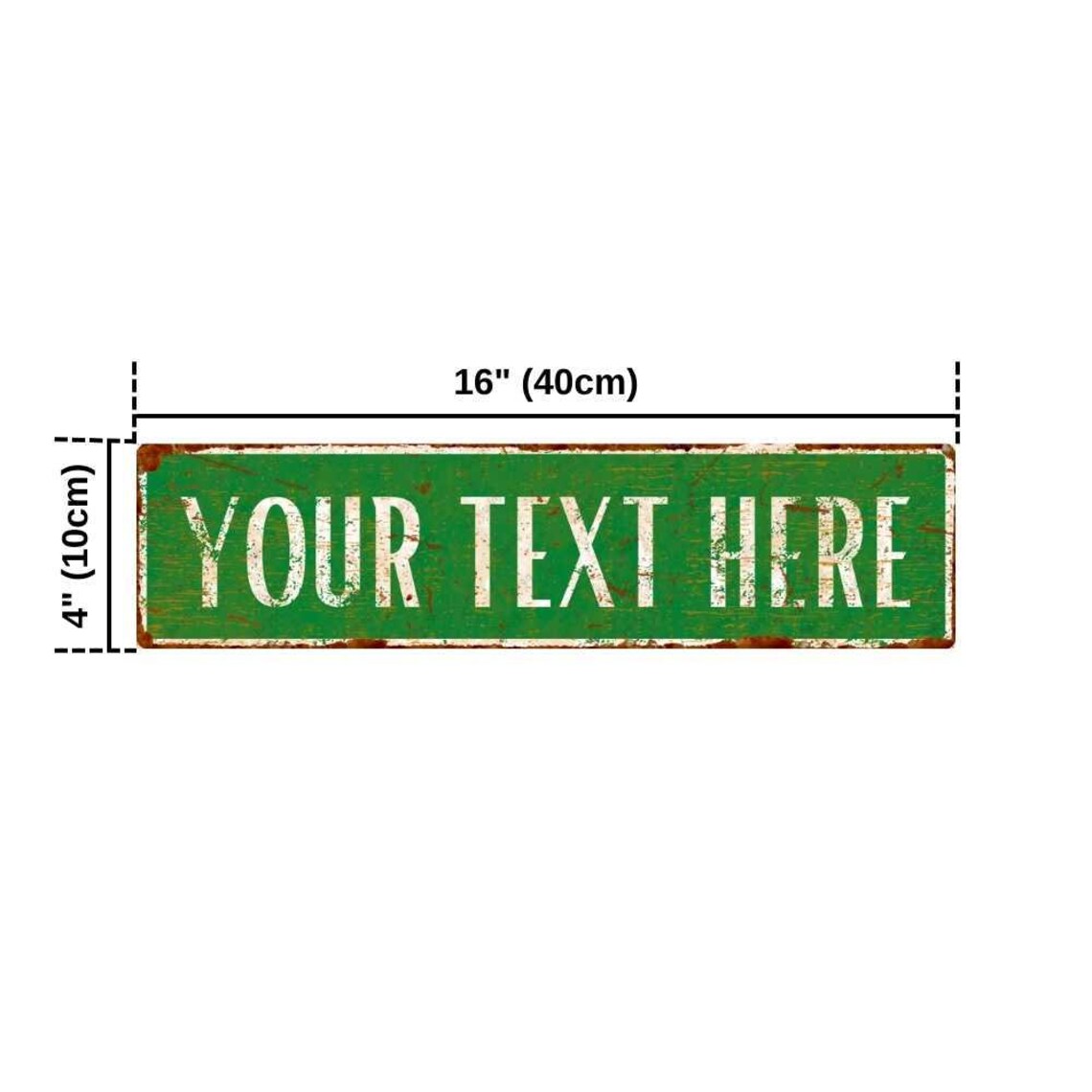 Personalized Rusty Green Metal Street Sign: Custom Wall Decor - Etsy