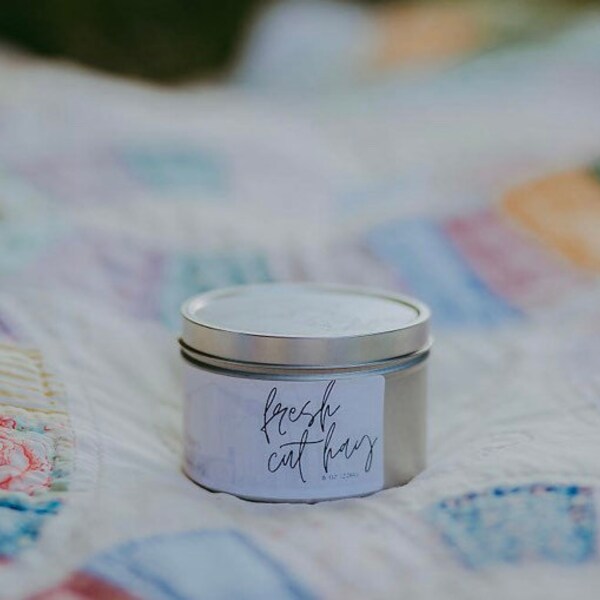 Fresh Cut Hay Candle Etsy