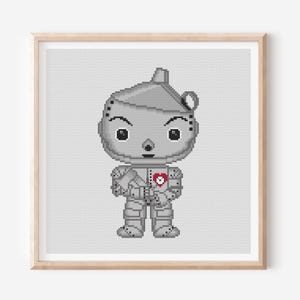 Tin Man Cross Stitch Pattern: Wizard of Oz DIY Home Decor (PDF Pattern
