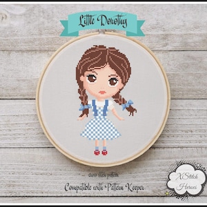 Dorothy Cross stitch pattern Princess cross stitch Home decor Modern Heroes cross stitch The Wizard of Oz PDF pattern Beginner cross stitch