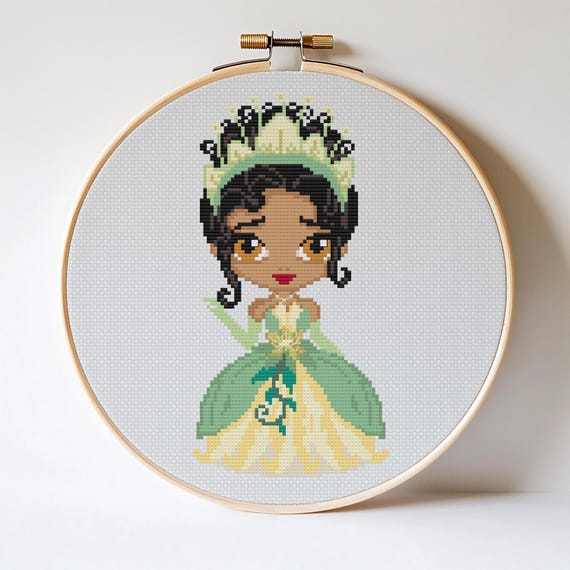 Tiana Cross Stitch Pattern: Princess and the Frog (PDF Pattern) - Etsy