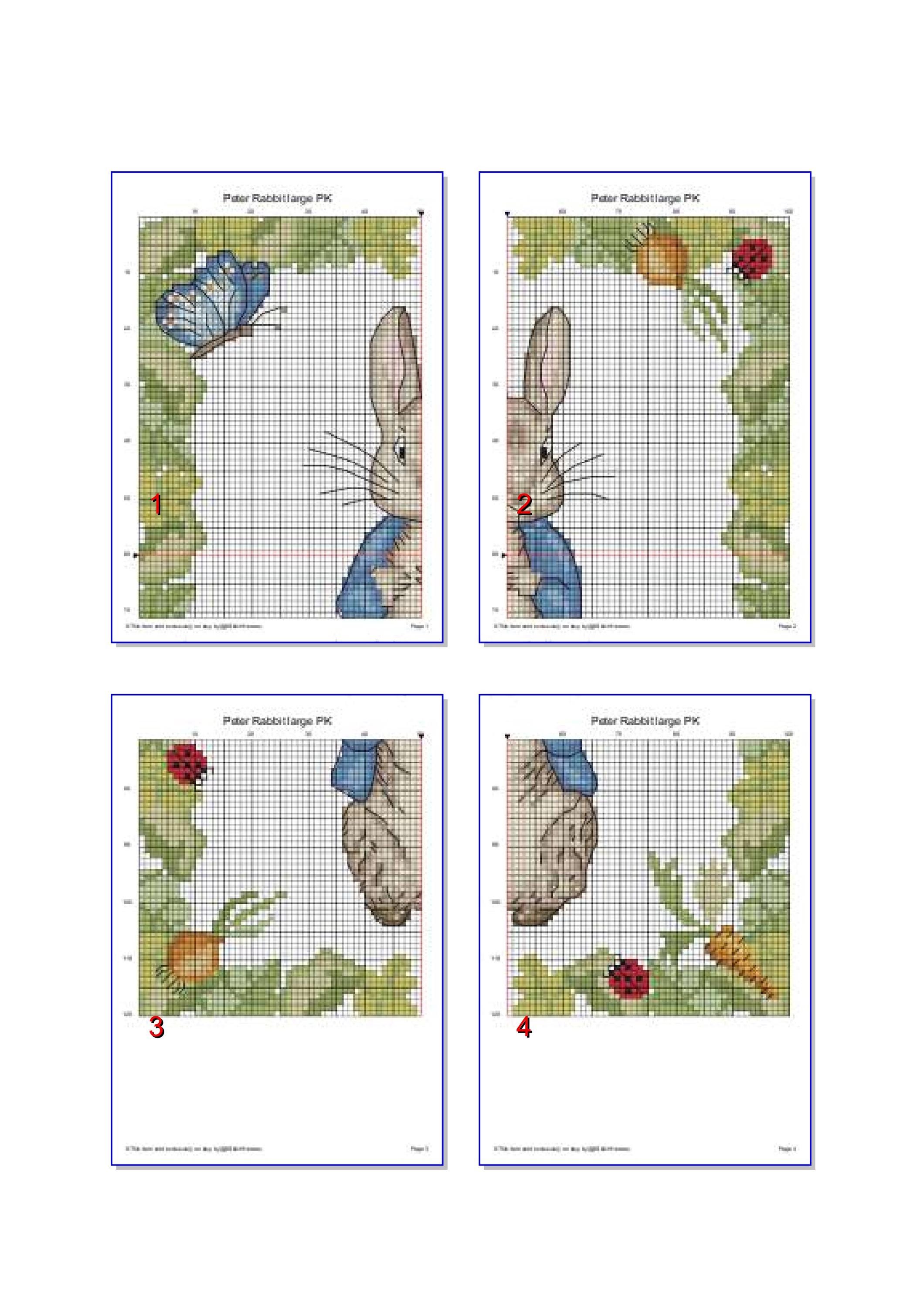 Peter Rabbit Cross Stitch Pattern, Beatrix Potter Design (PDF Pattern ...