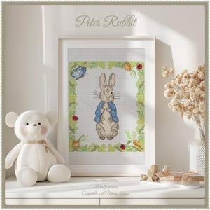 Peter Rabbit Cross Stitch Pattern, Beatrix Potter Design (PDF Pattern ...