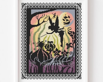 Tinkerbell Silhouette Cross Stitch Pattern: Princess Embroidery (PDF Pattern)