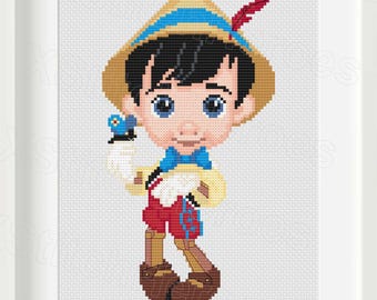 Pinocchio Cross Stitch Pattern, Heroes Characters (PDF, Pattern Keeper Compatible