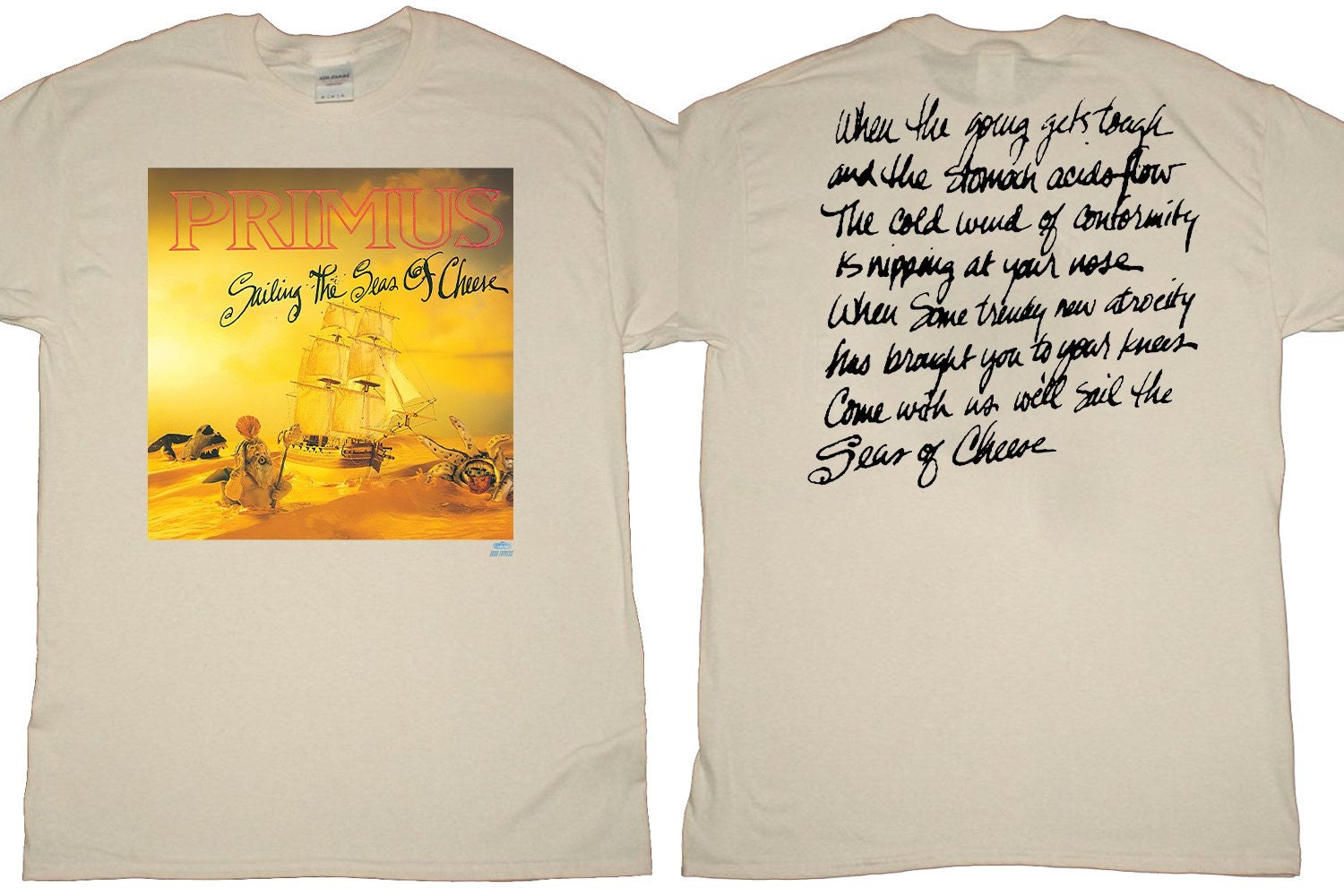 thumbnail image 2 of Primus 'Sailing The Seas Of Cheese' Les Claypool T-Shirt - Black Tultex Tee 2 of 5