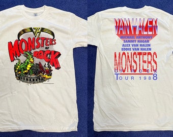 Monsters Of Rock Tour 1988 Van Halen T-Shirt, Van Halen Monsters Of Rock Tour Shirt, Van Halen Tour 80s Shirt, 80s Rock Tour Shirt