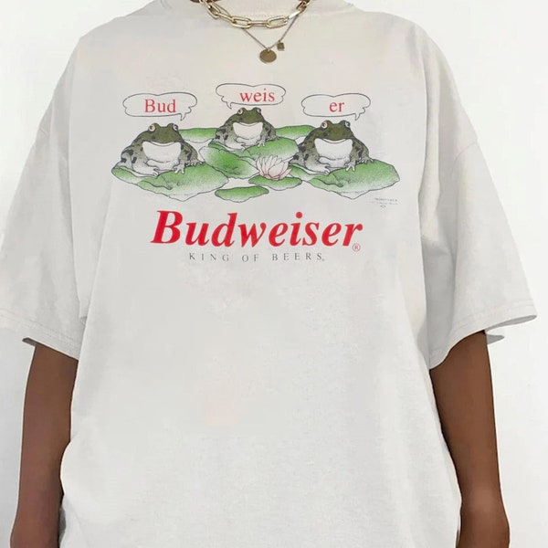 95' Beer Frogs T-Shirt, Bud Weis Er Frog T-Shirt, King Of Beer Shirt, Beer Lover Shirt, 90s Shirt