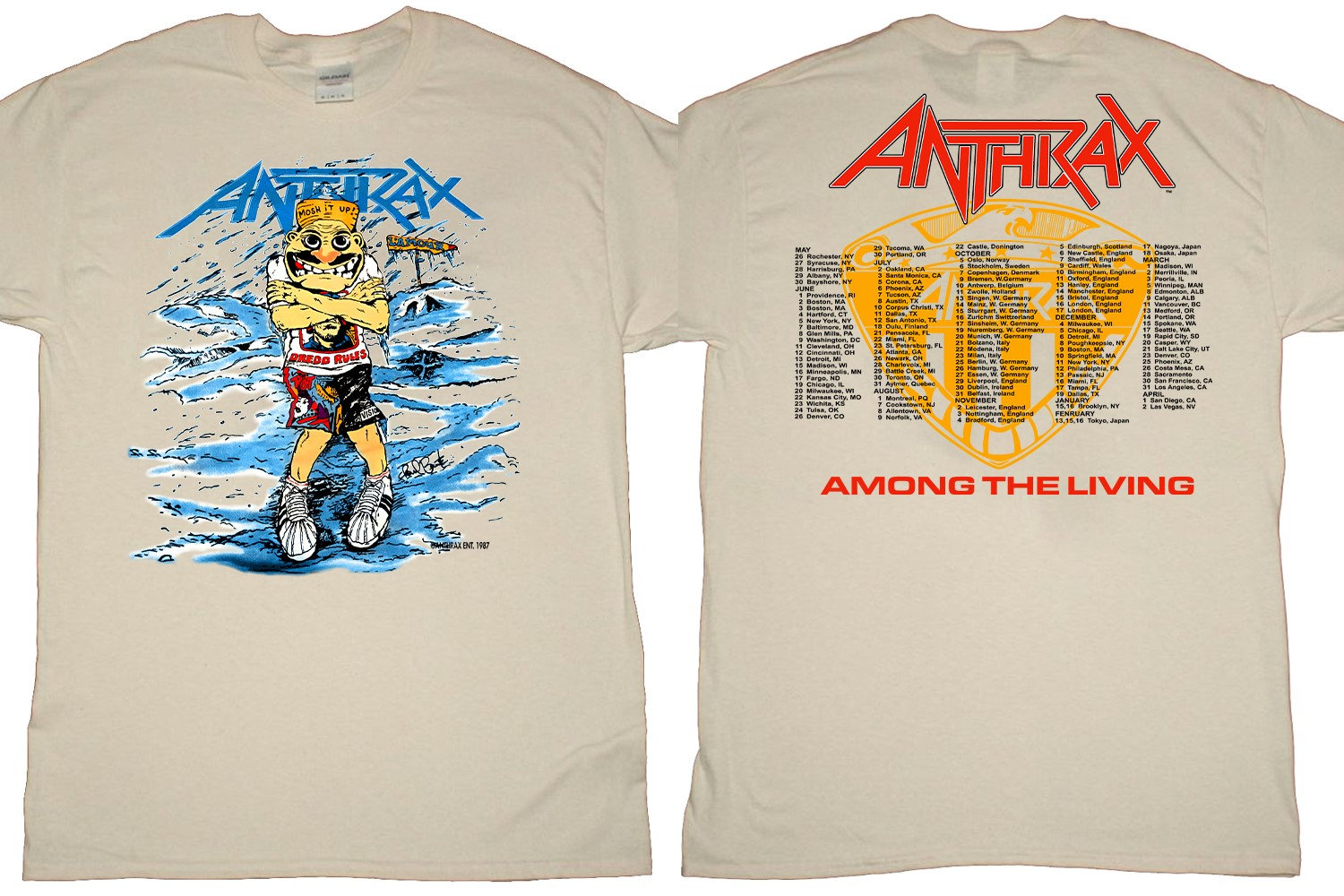 Official Music Merchandise Anthrax Among The Living Cotton T-Shirt