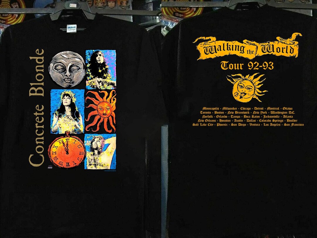 Vtg Concrete Blond Walking the World Tour 9293 Tshirt, Concrete Blond