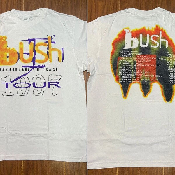 Bush 'Razorblade Suitcase' Tour 1997 T-Shirt, Bush Band 1997 T-Shirt, Bush Tour Shirt, 90s Tour Shirt, Concert Rock Shirt