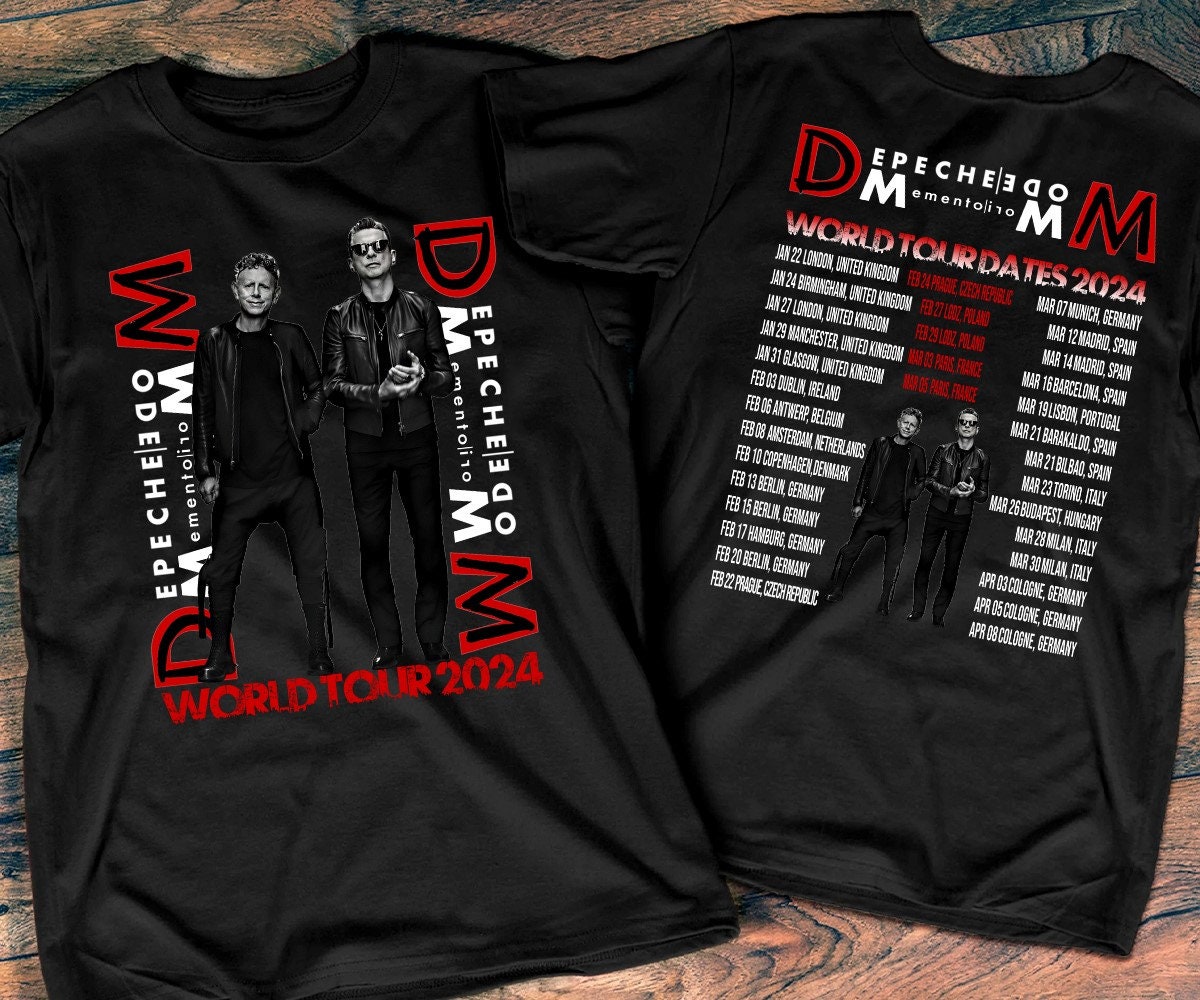 Discover 2024 Depeche Mode Memento Mori Welt Tour Zweiseitiges T-Shirt