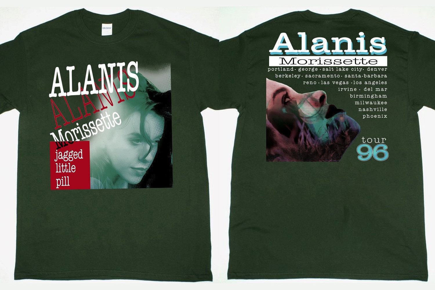 Alanis Morissette Jagged Little Pill Tour 96 T-Shirt, Alanis Morissette Tour 1996 T-Shirt, 90s Alanis Morissette Shirt